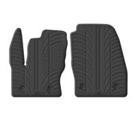 Gledring Set of Rubber Mats Compatible with Ford Transit Connect Furgon 2016-2022 (G Profile 2-Piece + Mounting Clips)