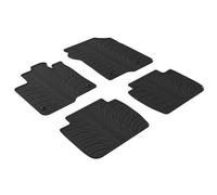 Gledring Set of Rubber Mats Compatible with Honda ZR-V eHEV 2023 Onwards (T Profile 4 Pieces + Mounting Clips)