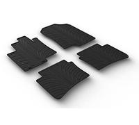 GLEDRING Set of Rubber Mats Compatible with Hyundai Bayon 2021 (T Profile 4-Piece + Mounting Clips)
