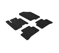 Gledring Set of Rubber Mats Compatible with Hyundai Tucson (NX4E) 48V Mild Hybrid 2020- Excludes Full Hybrid (T Profile 4-Piece + Mounting Clips), Black