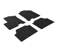 GLEDRING Set of Rubber Mats Compatible with Kia e-NIRO 2018-2022 (T Profile 4-Piece + Mounting Clips)