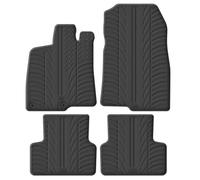Gledring Set of Rubber Mats Compatible with Peugeot 3008 III Hybrid & Plug-in Hybrid 2024- (T Profile 4-Piece + Mounting Clips), Black