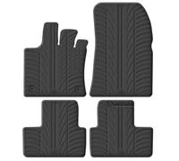 Gledring Set of Rubber Mats Compatible with Renault Captur II 2020- & Renault Symbioz 2024- & Mitsubishi ASX II 2023- (T Profile 4-Piece + Mounting Clips)