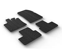 GLEDRING Set of Rubber Mats Compatible with Renault Captur II 2020- & Renault Symbioz 2024- & Mitsubishi ASX II 2023- (T Profile 4-Piece + Mounting Clips)