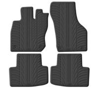 GLEDRING Set of rubber mats compatible with Skoda Octavia IV e-Tec saloon/estate 2020 (T profile 4 pieces + mounting clips)