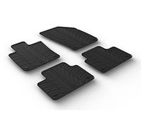 Gledring Set of rubber mats compatible with Volvo S60 & V60 II 2018 (T profile 4 pieces + mounting clips)