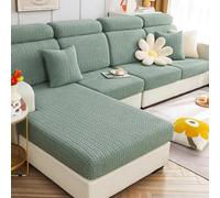 Gleedipre Elastic Sofa Cover Dustproof Non-slip Anti-cat scratching Suitable for all seasons Simple Lazy Sofa Fitted Sheet(Green,50-65cm x 50-65cm)