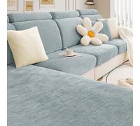 Gleedipre French elastic chenille Sofa protective cover seat cushion backrest headrest Dust jacket Suitable for all seasons Sofa fitted sheet(Gray,60-80cm x 30-45cm)