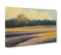 Gleeful Bluebell Field Canvas Wall Art Print 30x20 Inch