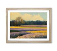 Gleeful Bluebell Field Framed Wall Art Print A2 Oak