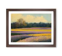 Gleeful Bluebell Field Framed Wall Art Print A2 Walnut