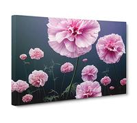 Gleeful Carnation Flowers Canvas Wall Art Print 30x20 Inch