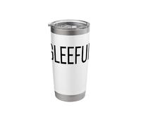 Gleeful Single Word Adjective Simple Halloween Costume Stainless Steel Insulated Tumbler