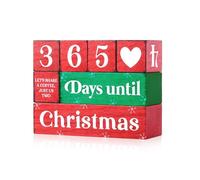 Gleegreets 365 Days Christmas Countdown Wooden Tiered Tray Decor, Activities Decision Dice Decorations Gifts for Home, Winter Table Centerpiece for Party Kitchen Office