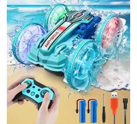 GLEEHAPY Remote Control Cars, Amphibious Remote Control Car, Kids Remote Control Car Stunt Car with Colorful LED Lights, RC Car Remote Control Toy for kids Boys Girls Age 3 4 5 6 7 8-12