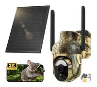 GLEEMALL 4G LTE Cellular Trail Cameras 2K 360° View Live Streaming Game Camera Built-in SIM Card with Motion Activated Color Night Vision Remote Phone Access Solar Trail Camera