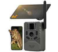 GLEEMALL Cellular Trail Camera 4G Unlimited Data Plan Built-in SIM Card 2K Live Feed Game Camera 0.2s Trigger Solar Powered Trail Camera with Night Vision Motion Activated Waterproof IP66