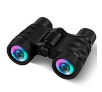 GLEEMEN Binoculars for Kids Toys Gifts for Kids 3 4 5 6 7 and Up for Little Boys Girls Bird Watching Hunting Hiking Birthday Gifts (Black)