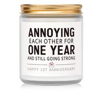 Gleevara 1st Wedding Anniversary Romantic Gifts, First Year Anniversary Unique Gifts, Handmade Lavender Scented Candle, 1st Anniversary Presents for Couple