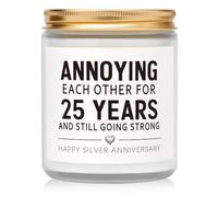 Gleevara 25th Wedding Anniversary Romantic Gifts, Handmade Lavender Scented Candle, Silver Wedding Anniversary Unique Gifts for Couple