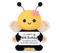 Gleevara 40th Birthday Gifts For Women, Handmade Emotional Support Crochet Cute Bee, Adorable Home Decor 40 Year Old Presents For Mum Auntie Sister Friend