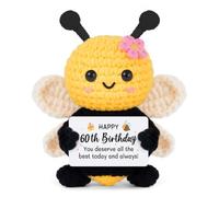 Gleevara 60th Birthday Gifts For Women, Handmade Emotional Support Crochet Cute Bee, Adorable Home Decor 60 Year Old Gift For Mum Auntie Sister Friend