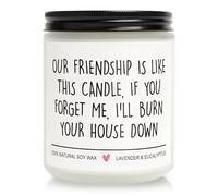 Gleevara Friend Gifts for Women, Best Friend Birthday Gifts for Her - Funny Lavender Scented Candle, Unique Friendship Gift for Women Men