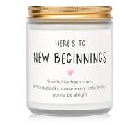 Gleevara New Beginnings Gifts for Women Men, Leaving Gifts for Colleagues Women - Handmade Lavender Scented Candle, Good Luck Gift for Her, New Home Job Gift