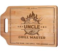 Gleevara Uncle Gifts, Uncle Birthday Gifts - Engraved Chopping Board, Unique Christmas Fathers Day Gift for Uncle from Niece Nephew