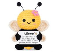 Gleevera Niece Gifts from Auntie, Birthday Gifts for Niece Ideas - Cute Handmade Crochet Bee Collection - Easter Day for Niece from Aunt Auntie Emotional Support Crochet