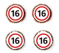 Gleevio Traffic Sign Cake Decoration 16th Birthday Boy Girl