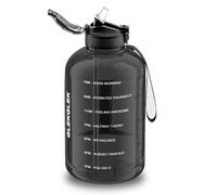 GLEKGLEK Big 3L Water Bottle BPA Free, Large Drinks Bottle with with Straw, for Gym, Home, Camping, and Outdoor (Black)