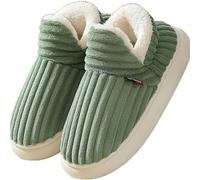 Glemall Sunmoine Cloud Slippers, Non-Slip Warm Winter Comfortable Fashion Slippers Casual Home Shoes For Men And Women (Green,3-3.5)