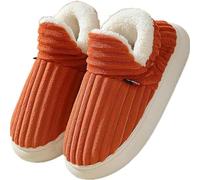 Glemall Sunmoine Cloud Slippers, Non-Slip Warm Winter Comfortable Fashion Slippers Casual Home Shoes For Men And Women (Orange,9-10.5)