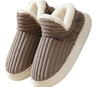 Glemall Sunmoine Cloud Slippers, Non-Slip Warm Winter Comfortable Fashion Slippers Casual Home Shoes For Men And Women (Coffee,7.5-8)