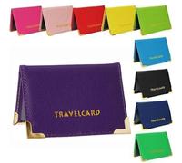 Glemified - New Leather Oyster Travel Card Bus Pass Holder Wallet Rail Card Cover CASE (Orange)