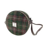 Glen Appin Bannock Small Harris Tweed Round Shoulder Bag LB1204 (Colour 107 Green/Plum)