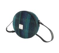Glen Appin Bannock Small Harris Tweed Round Shoulder Bag LB1204 (Colour 119 Blue/Turquoise)