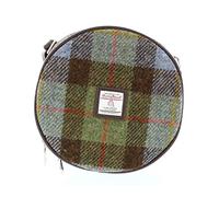 Glen Appin Bannock Small Harris Tweed Round Shoulder Bag LB1204 (Colour 15 Blue Check)