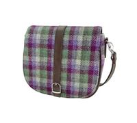 Glen Appin 'Beauly' Harris Tweed Shoulder Bag Adjustable & Removable Strap LB1000 Beauly (Col 133 Green/Purple)