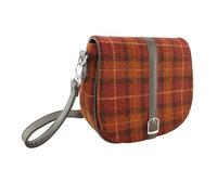Glen Appin 'Beauly' Harris Tweed Shoulder Bag Adjustable & Removable Strap LB1000 Beauly (Colour 117 Brown/Orange)