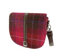Glen Appin 'Beauly' Harris Tweed Shoulder Bag Adjustable & Removable Strap LB1000 Beauly (Colour 52 Deep Pink)