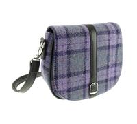 Glen Appin 'Beauly' Harris Tweed Shoulder Bag Adjustable & Removable Strap LB1000 Beauly (Colour 89 Purple Check)