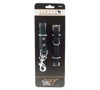 Glen Appin Dog & Puppy Blue/Green Tartan (Black Watch) Collar & Lead Set - SMALL