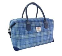 Glen Appin Esk Harris Tweed Travel Overnight Bag LB1006 (Col 129 Blue Check)