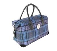Glen Appin Esk Harris Tweed Travel Overnight Bag LB1006 (Col 143 Blue Purple)