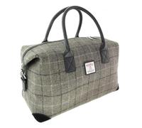 Glen Appin Esk Harris Tweed Travel Overnight Bag LB1006 (Col 31 Mink with Black Overcheck)