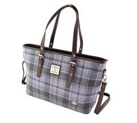Glen Appin Esk Harris Tweed Travel Overnight Bag LB1006 (Col158 Red & Grey Tartan)
