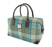 Glen Appin Esk Harris Tweed Travel Overnight Bag LB1006 (Colour 122 Turquoise/Check)