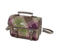Glen Appin Harris Tweed Bervie Mini Satchel Bag With Adjustable & Removable Shoulder Strap (125 Heather Check)